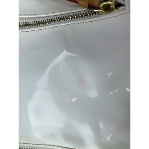 Dooney & Bourke Pocketbook White Patent Leather Large Nina Handbag - Picture 10 of 16